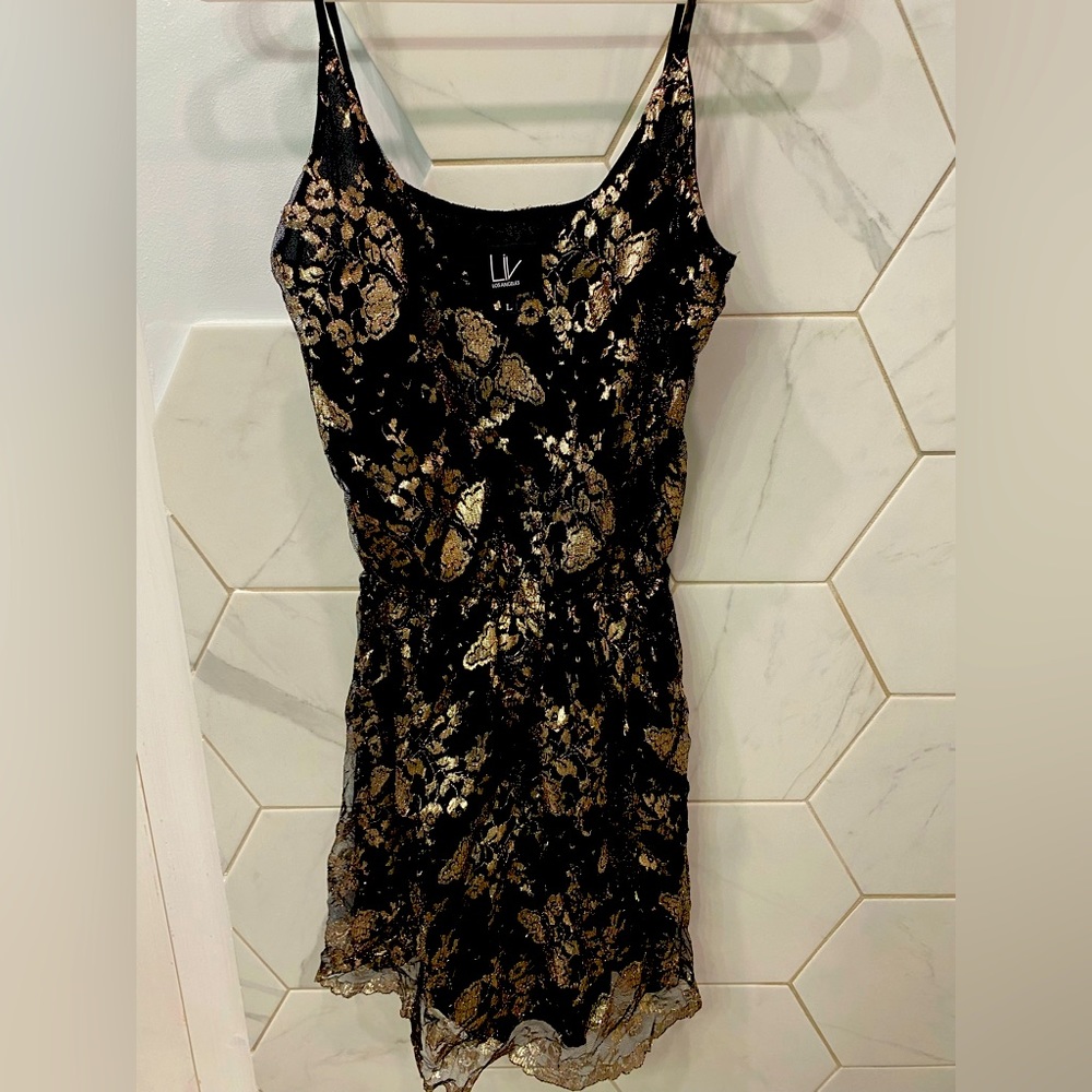 Metallic mini dress